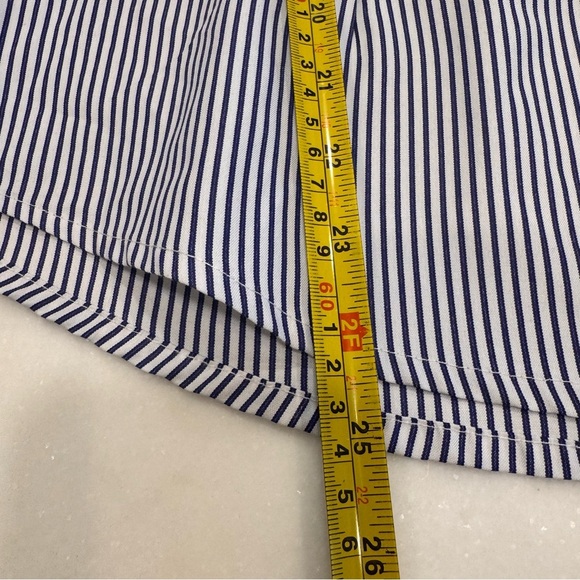 Gretchen Scott Priss Button Up Shirt Top Blue & White Striped Preppy Classy Sz S - Picture 6 of 10